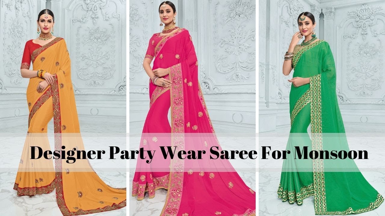 Designer Wedding Sarees 2019 | Stylish Saree Designs | New Party Wear Embroidered Saree Blouses