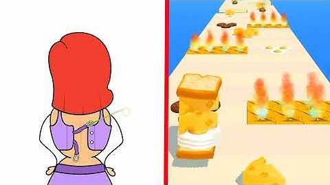 Sandwich Runner All LevelSatisfying Double Android walkthrough gameplay Ios 🆚 Help me tricky puzzle