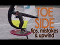 Wing foil toeside tips mistakes  upwind riding