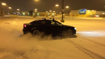 AUDI B7 RS4 snow launch with JHM tune and launch control
