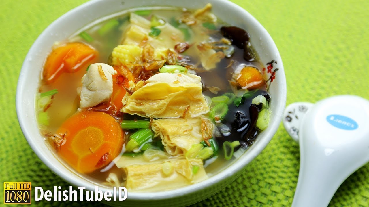 Resep Chinese Food Kembang Tahu Kuah Ayam - YouTube