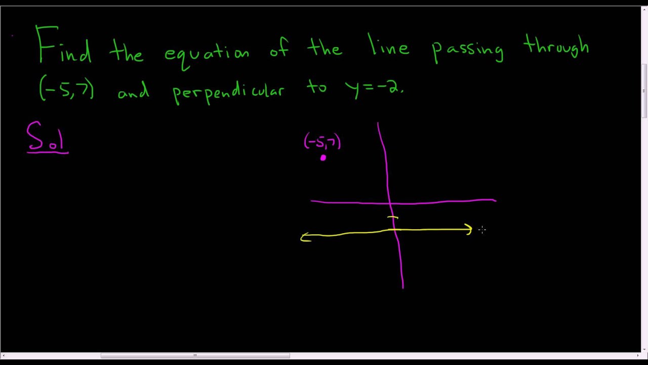 Equation of Line Passing through (5,7) and Perpendicular