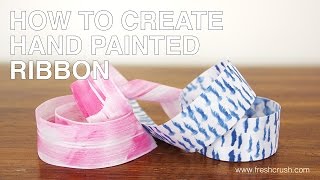 Create hand-painted ribbon with fabric paint!