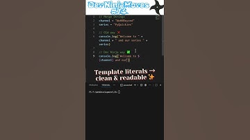 🔗 Merge Strings using template literals | Dev Ninja Moves 74 #shorts #coding #javascripttips