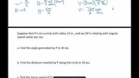 Sec. 3.4 Linear and Angular Speed
