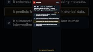 Google Generative AI Leader Practice Question 31 | Answer Explained #shorts