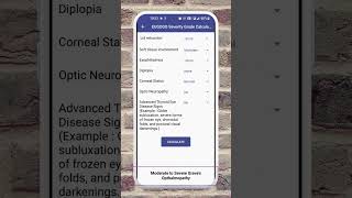 Thyroid Eye Disease Calculator | Free Eye Handbook App screenshot 5