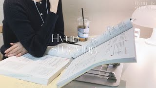 📝Study with me/공부하는 직장인/휴일저녁/2hours/realtime/Eng sub/No music/백색소음