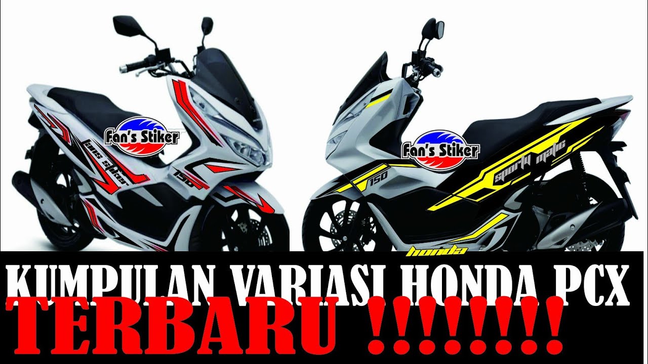 Kumpulan stiker  variasi  honda pcx  putih YouTube