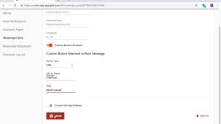 Button customizing in Messenger restaurant chatbot - Tutorial screenshot 5