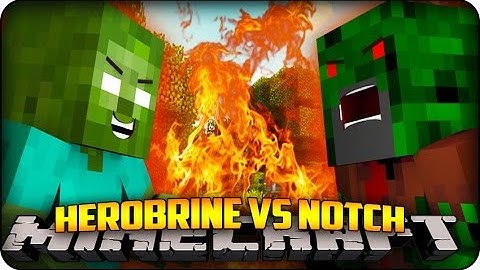 Minecraft - HEROBRINE VS NOTCH! - Mo Zombies Mod Showcase
