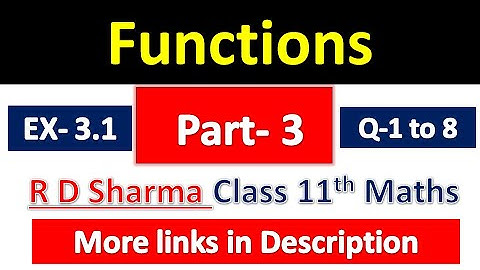 Functions Class 11th Maths R D Sharma Solution Dhanpat Rai Publication Chapter 3 Part 3