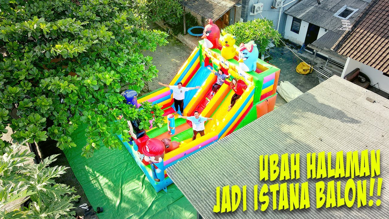 UBAH HALAMAN RUMAH JADI ISTANA BALON!! SEMUA BERMAIN SAMPAI PUAS!!