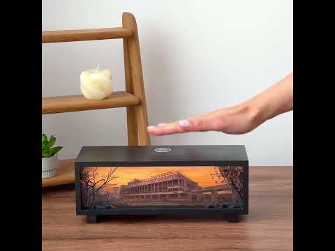 Нічник-панорама "Прип'ять. ДК "Енергетик", чорний (LED, Акумулятор, USB Type-C), видео 1