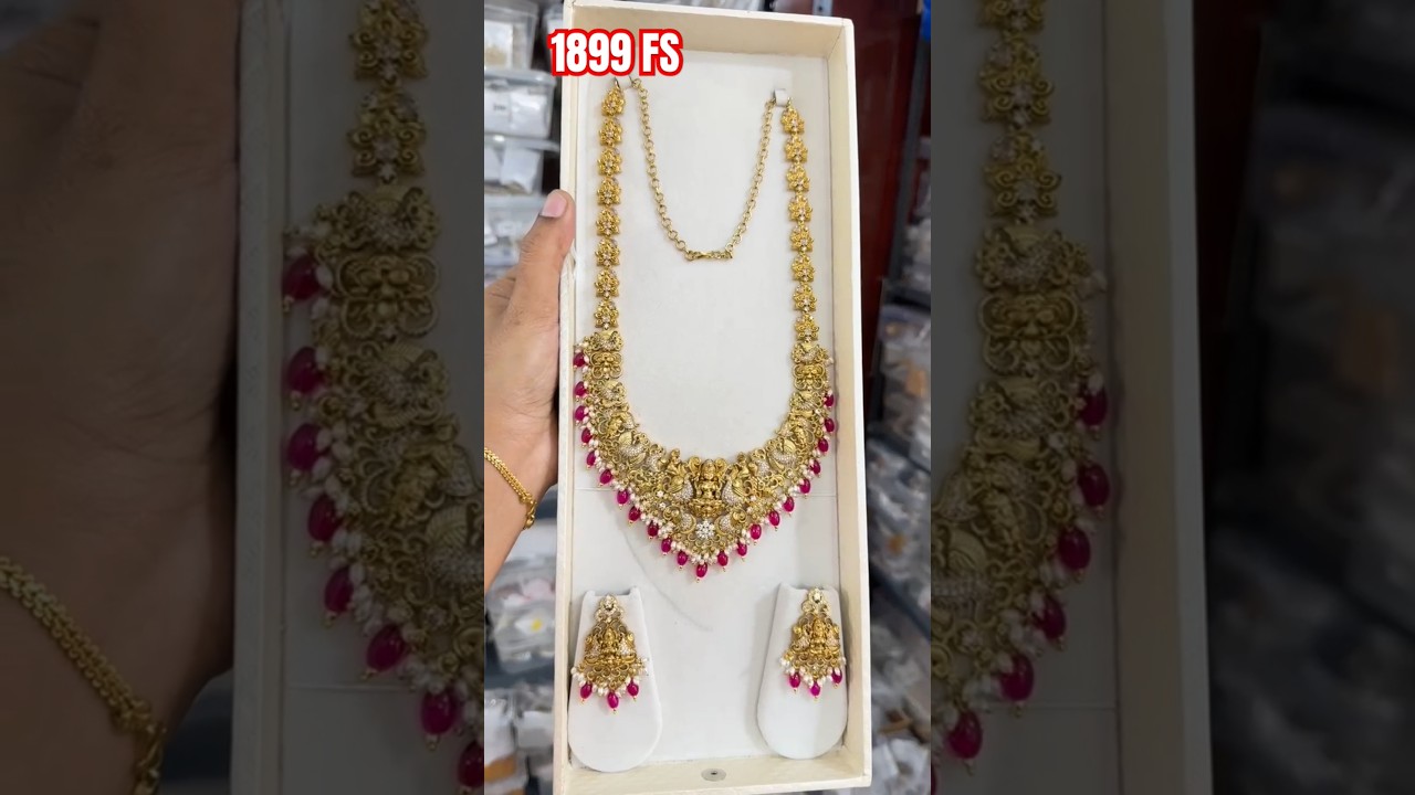 nakshi finished long haram|one gram gold jewellery with price 