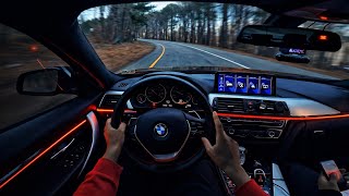 POV STRAIGHT PIPED BMW F30 STAGE 2+ | HIGHWAY ACCELERATION & EXHAUST SOUND