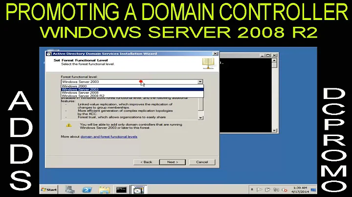 How to promote a domain controller in Windows Server 2008 R2