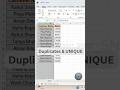 Excel Duplicates &amp; Unique Values | Find Duplicates in MS Excel | Unique in MS Excel