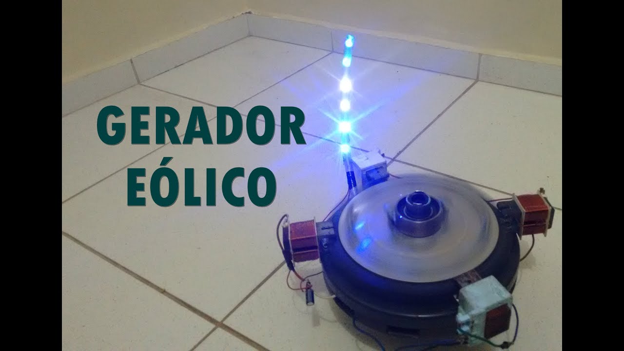 GERADOR EÓLICO 100% CASEIRO - YouTube