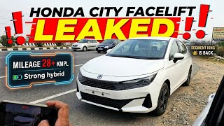 Honda City Facelift 2026 LEAKED / 28+ KMPL Mileage & Strong Hybrid 🔥 Baap Aa Gaya! 🤫