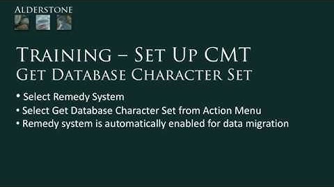 Initial Configuration -  Get DB Character Set