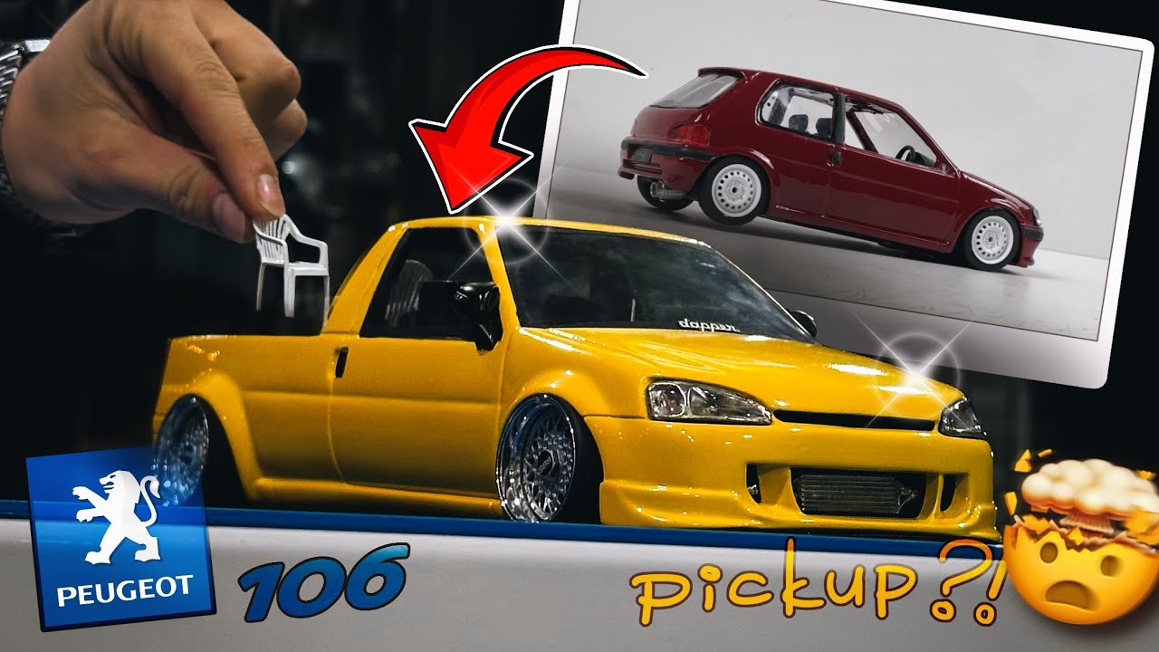 Diecast Peugeot 106 to Stance Pickup Conversion! 🚀 