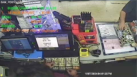 SAM4s SAP Touch Android POS Text Overlay/Inserter on Coax Camera / DVR/XVR at Convenience Store
