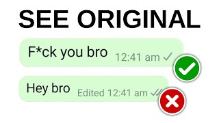 How To See Edited Messages On Whatsapp Android