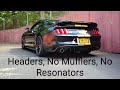 Mustang V6 3.7 Insane Exhaust Setup - Headers, Muffler and Res Delete (Cold Start, Revs, Flybys)