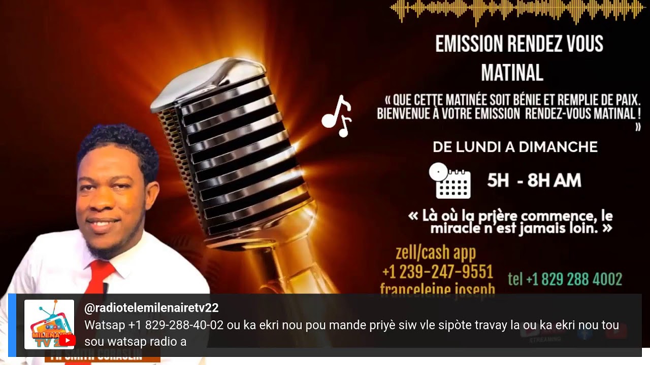 JEUDI 26/FEVRIER/ /2026 Emission Rendez-vous matinal