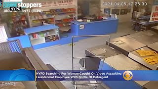 Police: Woman Bashes Laundromat Employee With Detergent Bottle During Violent Robbery Caught On Vide