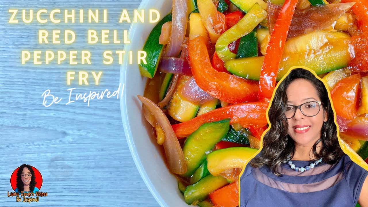 Zucchini and Red Bell Pepper Stir Fry YouTube
