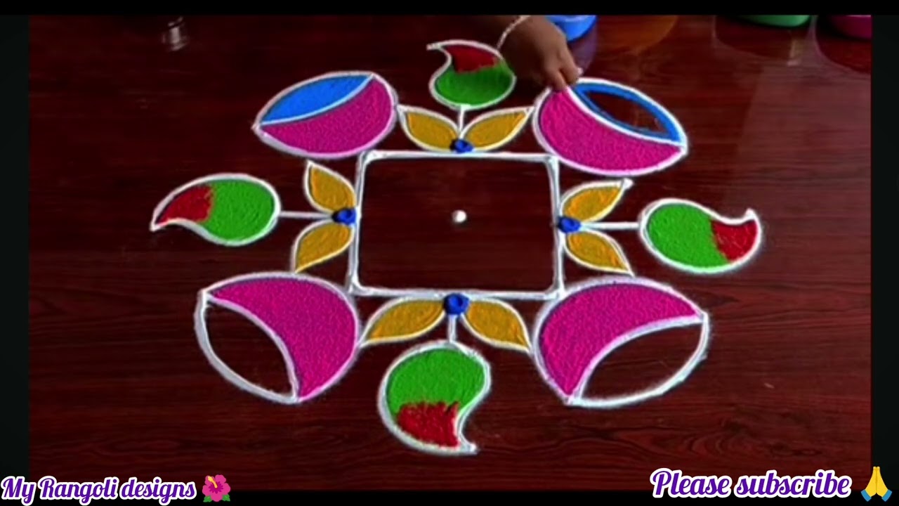 Ugadi panduga rangoli designs Ugadi special 🪔🌺 Rangoli designs simple kolam amazing videos 🪔🌺