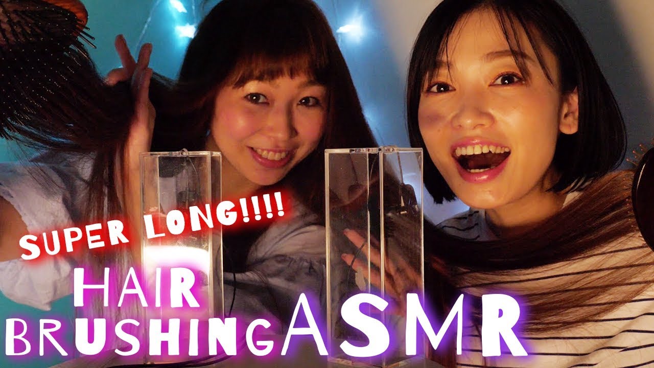 [ASMR,音フェチ]ロングヘアでブラッシング-Long Hair Brushing【MILLEAちゃんと一緒にやってみた】