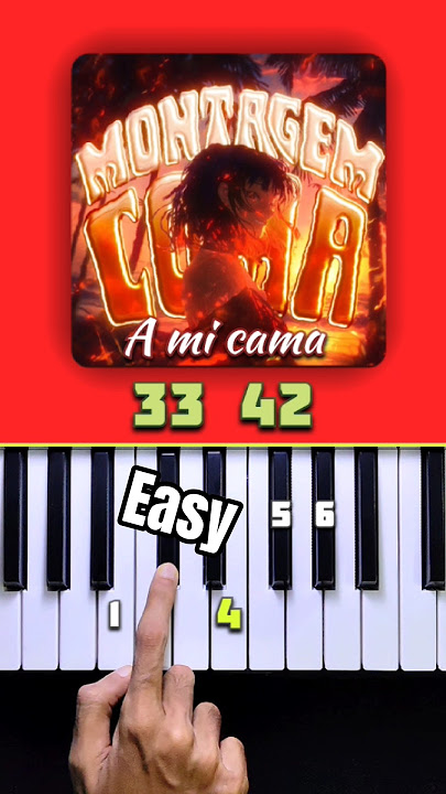 'MONTAGEM COMA' (slowed) Easy Piano tutorial with lyrics #piano #tutorial #funk