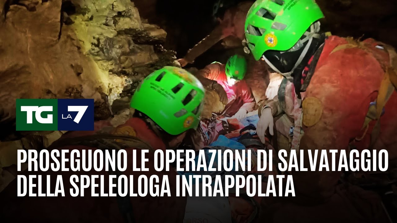 Proseguono le operazioni di salvataggio della speleologa intrappolata