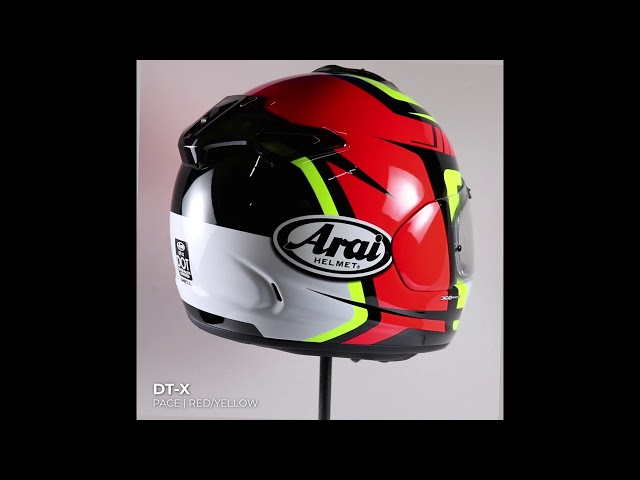 arai dt-x pace helmet Arai DT-X Pace Red/Yellow 360º