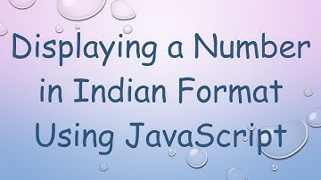 Displaying a Number in Indian Format Using JavaScript