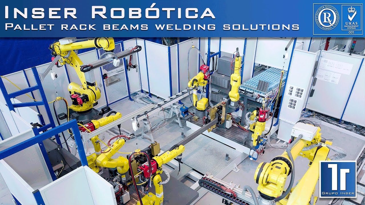 Pallet rack beams robotic welding solutions - YouTube