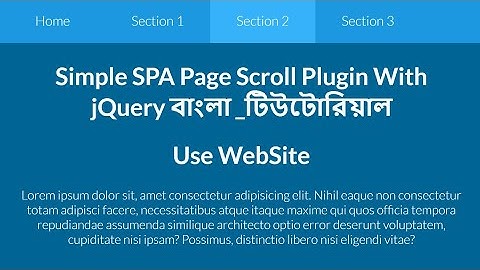 One Page Scroll Nav Plugin With jQuery | Bangla Tutorial | js Scrolling Plugin Bangla 2023