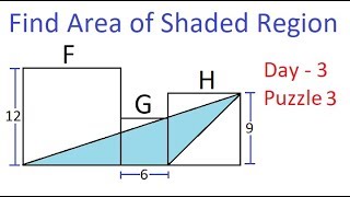 Solution to Puzzle3 of Day 3 | Area of shaded region | Mental ability | Area | Mensuration