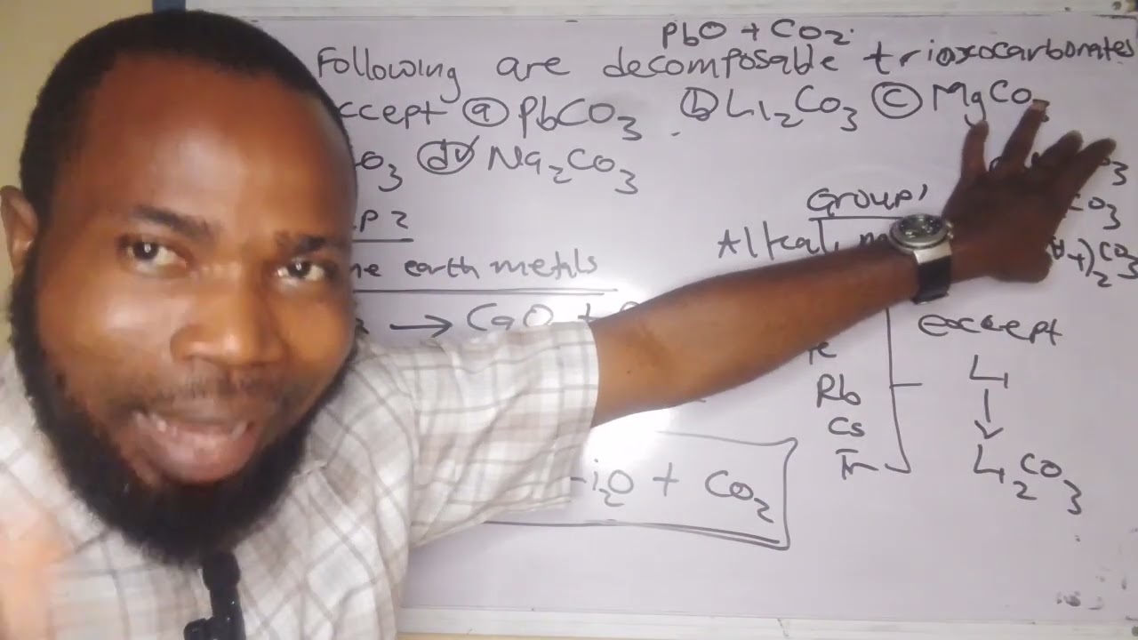 Question on decomposition of trioxocarbonate and calculation of density using ideal gas equation