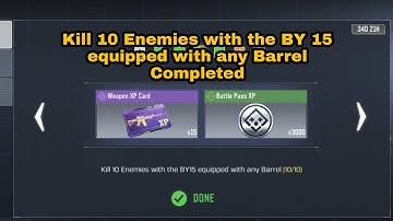 Kill 10 Enemies with the BY15 equipped with any Barrel | SEASONAL Run and Gun COD Mobile