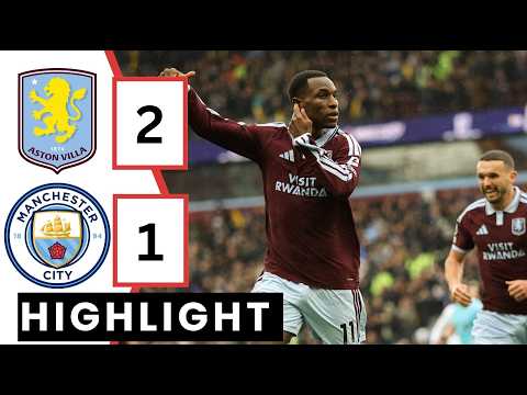 Aston Villa 2-1 Manchester City Highlights | Jackson Brace Stuns Haaland & City!