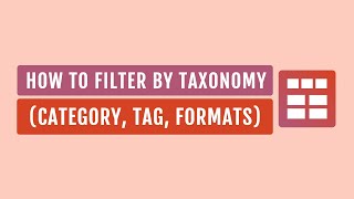 Smart Post Show Pro - How To Filter by Taxonomy (Category, Tag, Formats)