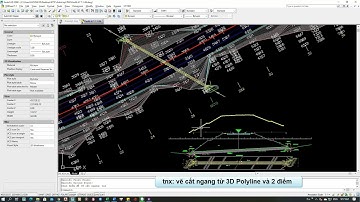 Lisp vẽ mặt cắt từ 3D Polyline, dùng để vẽ đường thiết kế cống xiên ...