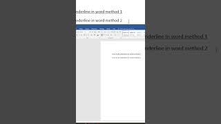 ✏️ Underline Text in Word in 5 Seconds! #Shorts
