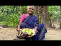         grandma makes green tomato sambar  cooking in village