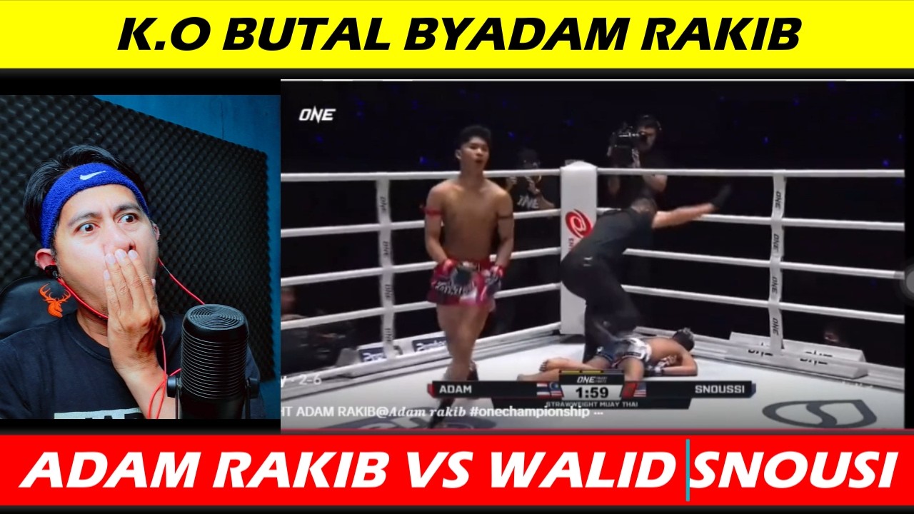 K.O BRUTAL DARI ADAM RAKIB !! ADAM RAKIB VS WALID SNOUSSI || ONE CHAMPIONSHIP