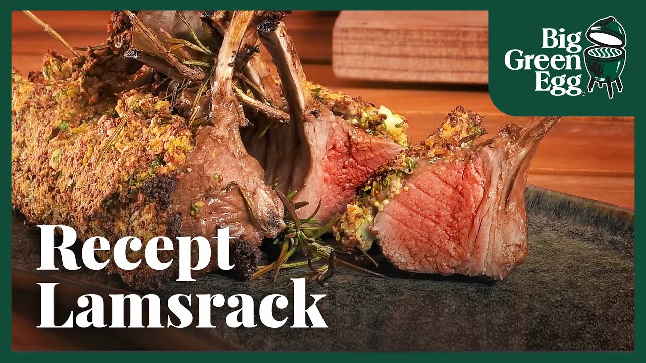 Big Green Egg: LAMSRACK MET KRUIDENKORST